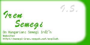 iren semegi business card